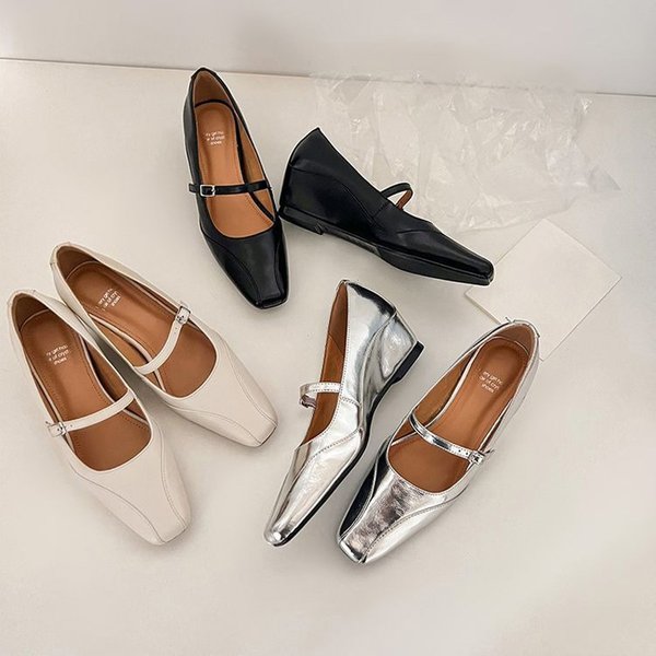 CHIKO Barbra Square Toe Wedge Mary Jane Shoes