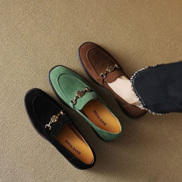 CHIKO Bacca Round Toe Block Heels Loafers Shoes