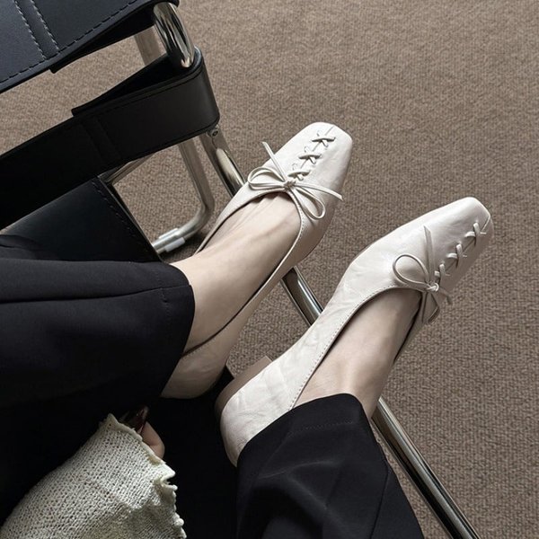 CHIKO Beyza Square Toe Block Heels Pumps Shoes