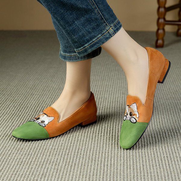 CHIKO Briggs Square Toe Block Heels Loafers Shoes
