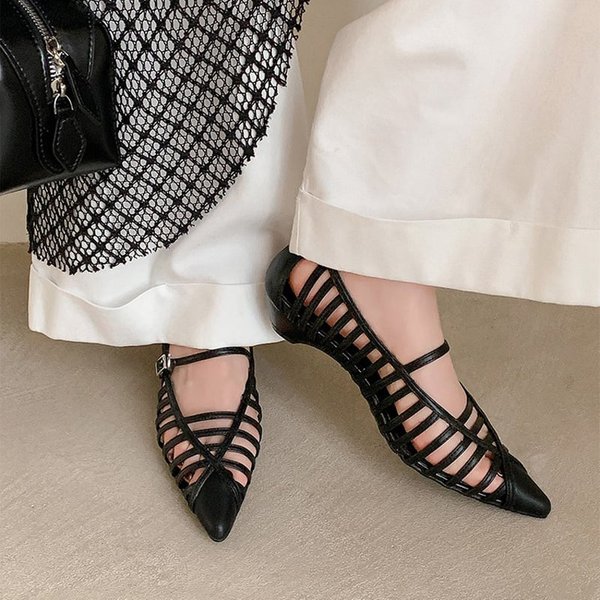 CHIKO Caliste Pointy Toe Block Heels Mary Jane Shoes