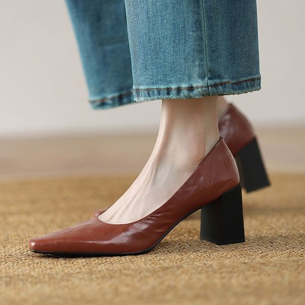 CHIKO Caspera Pointy Toe Block Heels Pumps Shoes