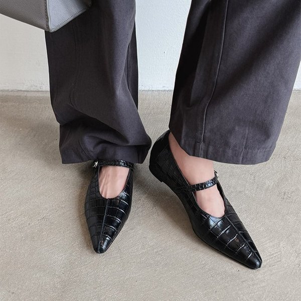CHIKO Chen Pointy Toe Wedge Mary Jane Shoes