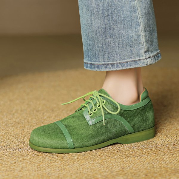 CHIKO Chizue Square Toe Block Heels Oxfords Shoes