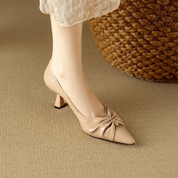 CHIKO Chiyoye Pointy Toe Kitten Heels Pumps Shoes