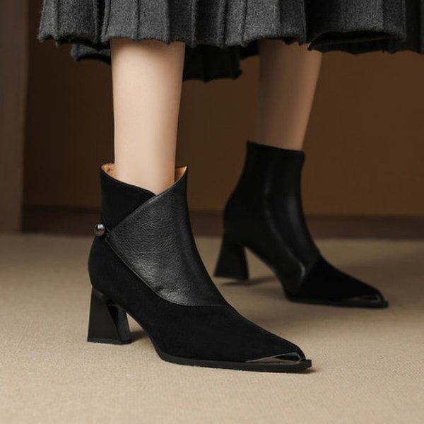 CHIKO Coty Pointy Toe Block Heels Ankle Boots | Women Shoes, Boots, Color Pop