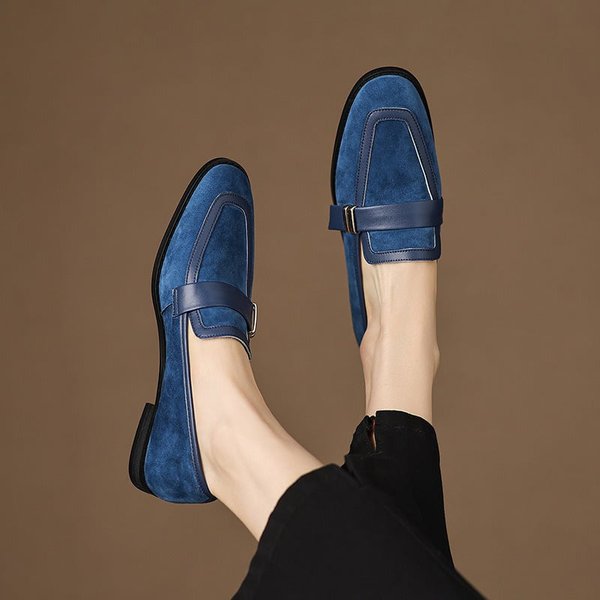 CHIKO Coline Round Toe Block Heels Loafers Shoes
