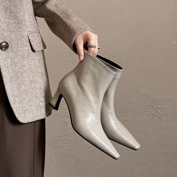 CHIKO Dafna Pointy Toe Chunky Heels Ankle Boots