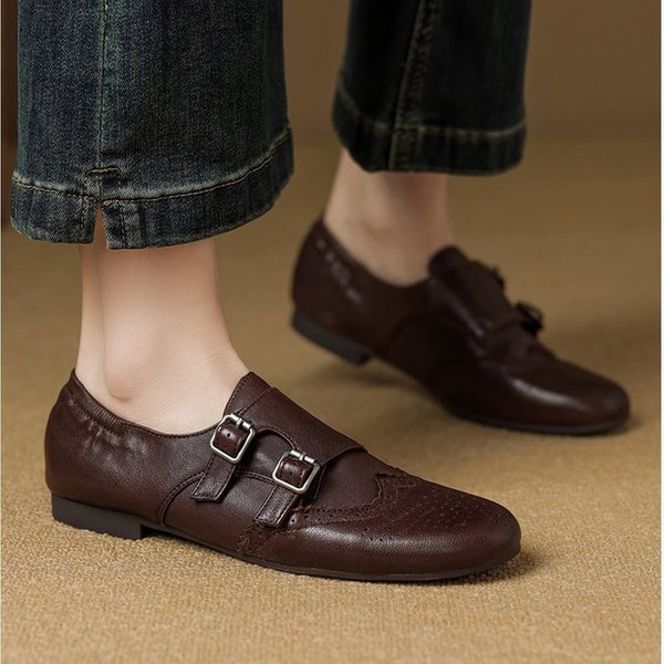 CHIKO Daisy Round Toe Block Heels Oxfords Shoes