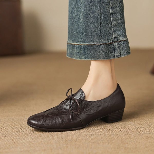 CHIKO Delinda Round Toe Block Heels Oxfords Shoes