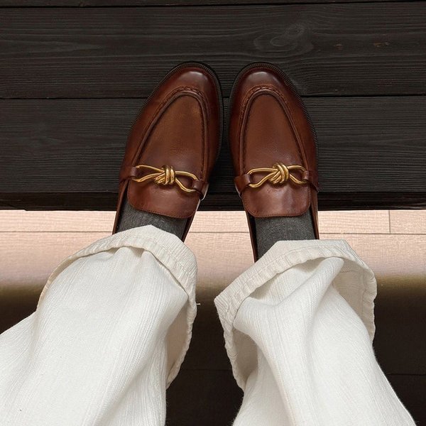 CHIKO Deloria Round Toe Block Heels Loafers Shoes