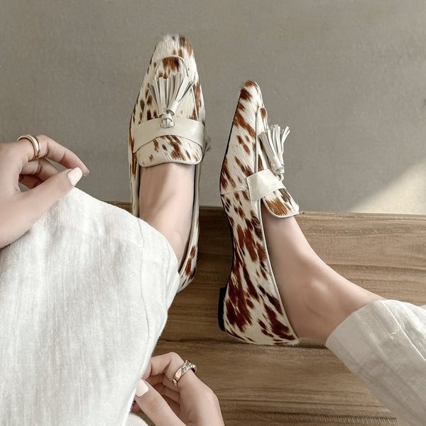 CHIKO Dianne Square Toe Wedge Loafers Shoes