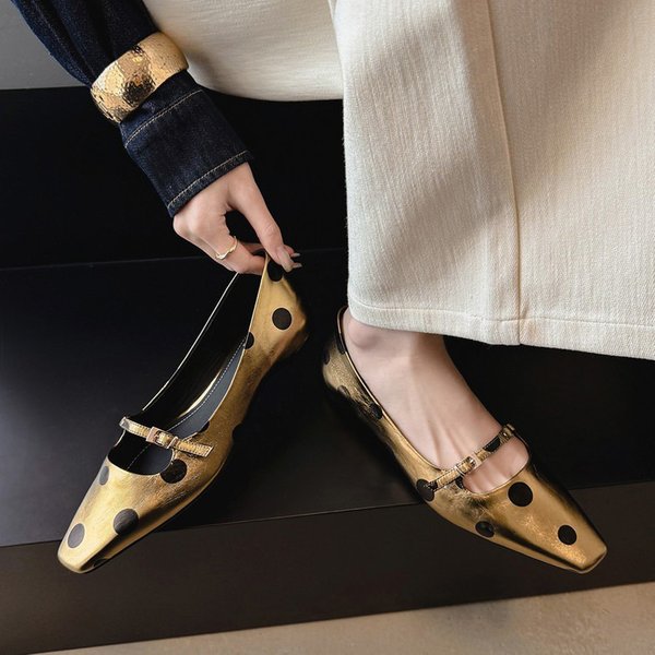 CHIKO Dorian Square Toe Wedge Mary Jane Shoes