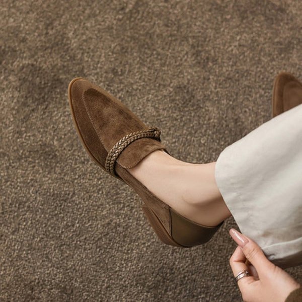 CHIKO Dix Pointy Toe Block Heels Loafers Shoes