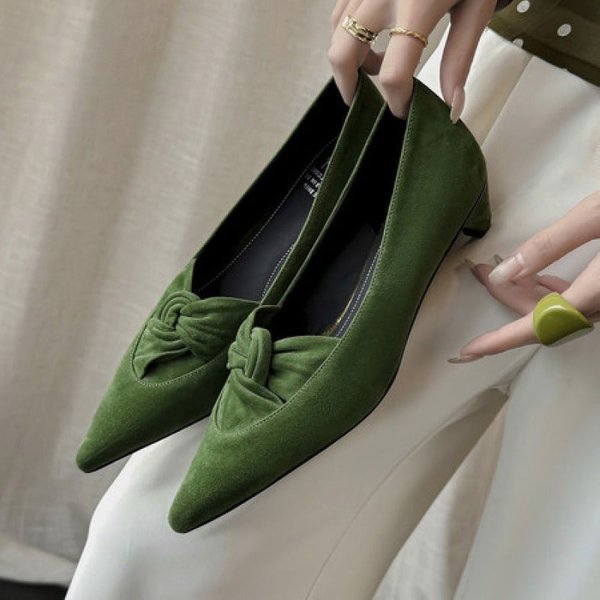 CHIKO Dyann Pointy Toe Block Heels Pumps Shoes