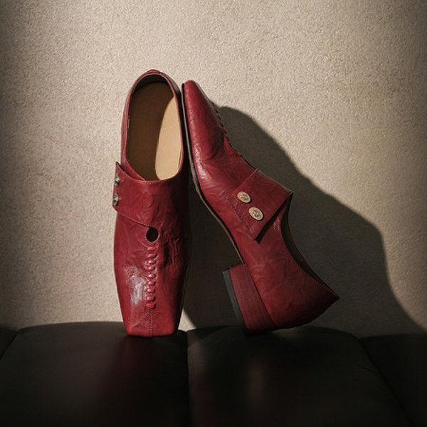 CHIKO Ealasaid Square Toe Block Heels Mary Jane Shoes