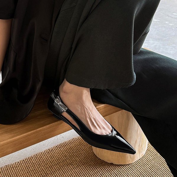 CHIKO Eilis Pointy Toe Wedge Slingback Shoes