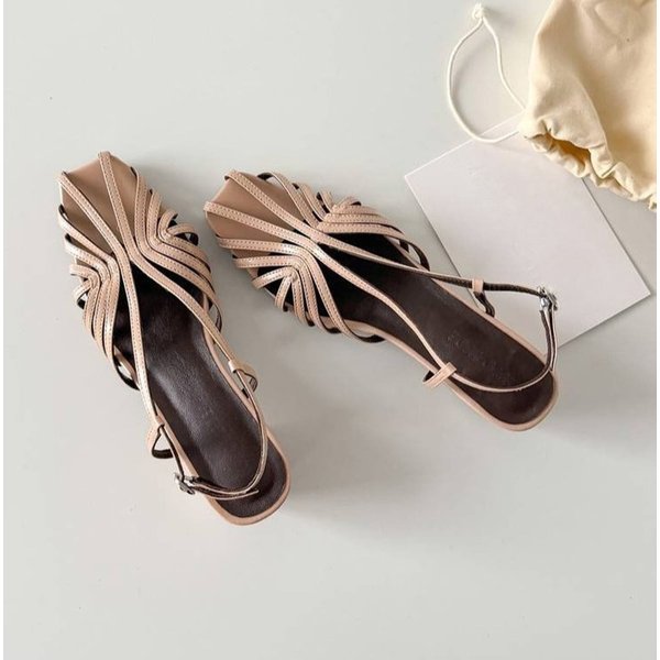 CHIKO Elene Round Toe Block Heels Slingback Shoes