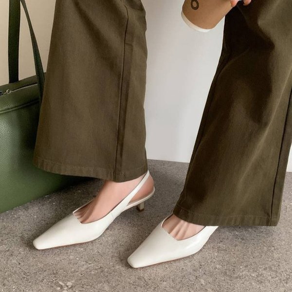 CHIKO Electra Pointy Toe Kitten Heels Slingback Shoes
