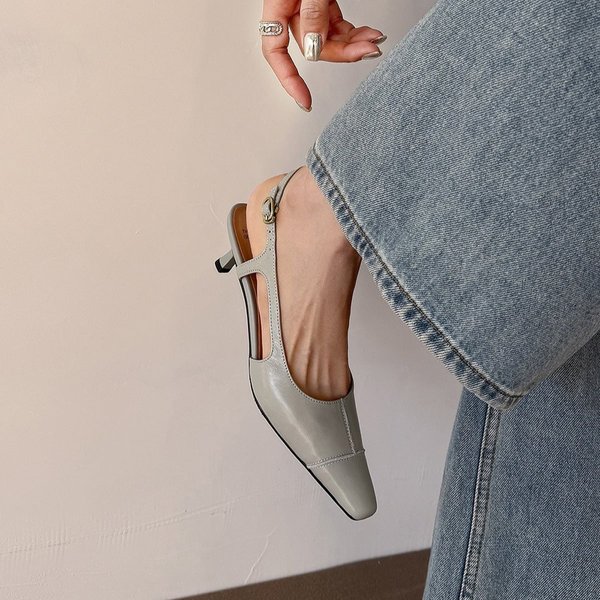 CHIKO Ema Pointy Toe Kitten Heels Slingback Shoes