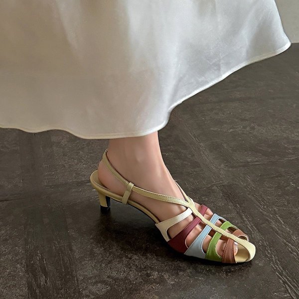 CHIKO Eloise Peep Toe Kitten Heels Heeled Sandals