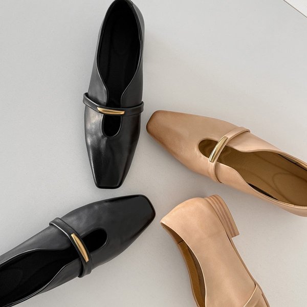 CHIKO Estel Square Toe Block Heels Pumps Shoes