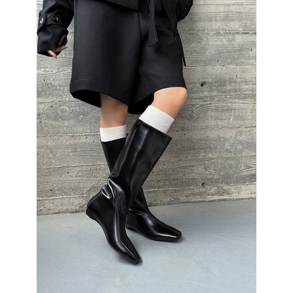CHIKO Freida Square Toe Wedge Knee High Boots