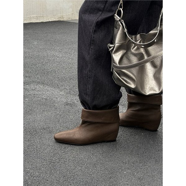CHIKO Francoise Pointy Toe Wedge Ankle Boots