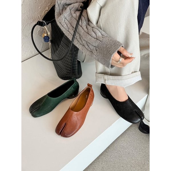 CHIKO Fara Square Toe Block Heels Glove Shoes Pumps, Tabi Shoes