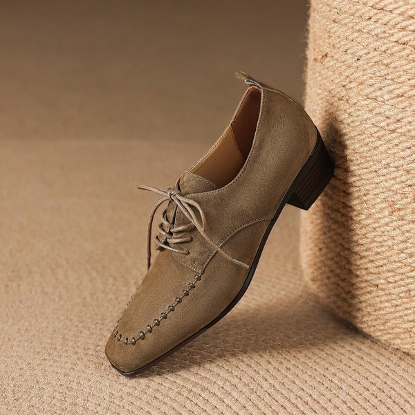 CHIKO Gavra Square Toe Block Heels Oxfords Shoes