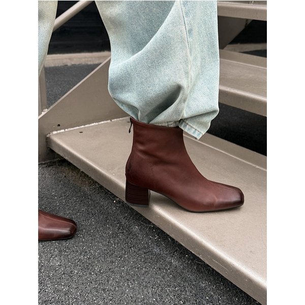 CHIKO Gussi Square Toe Block Heels Ankle Boots