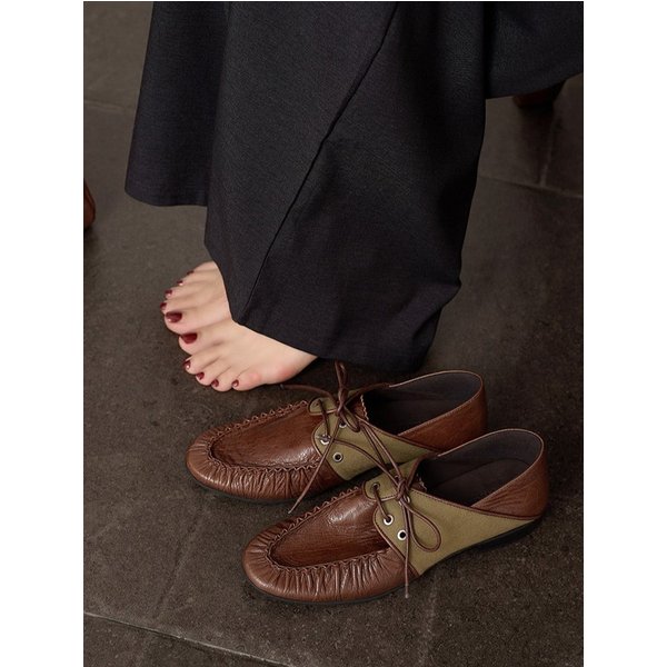 CHIKO Golda Round Toe Block Heels Moccasins