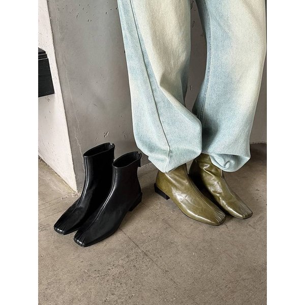 CHIKO Grace Square Toe Block Heels Ankle Boots