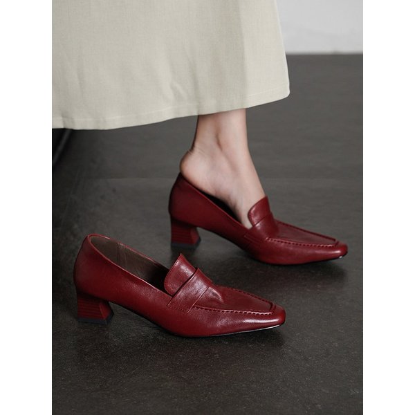 CHIKO Gretel Pointy Toe Chunky Heels Loafers Shoes