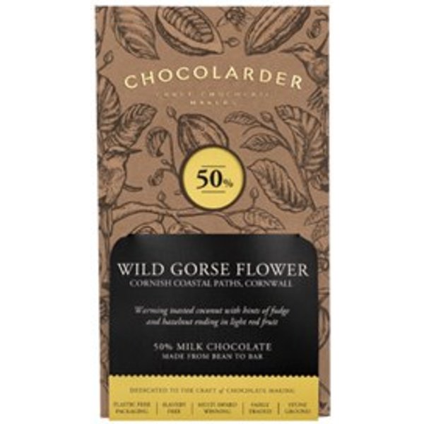 Chocolarder, Wild Gorse Flower, 50% Milk Chocolate Bar