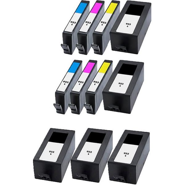 Compatible HP 923e EvoMore High Yield 2 Full Sets + 3 EXTRA Black Ink Cartridges (11 Pack) Multipack
