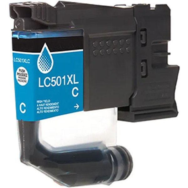 Compatible Brother LC501XLC High Yield Ink Cartridge Cyan