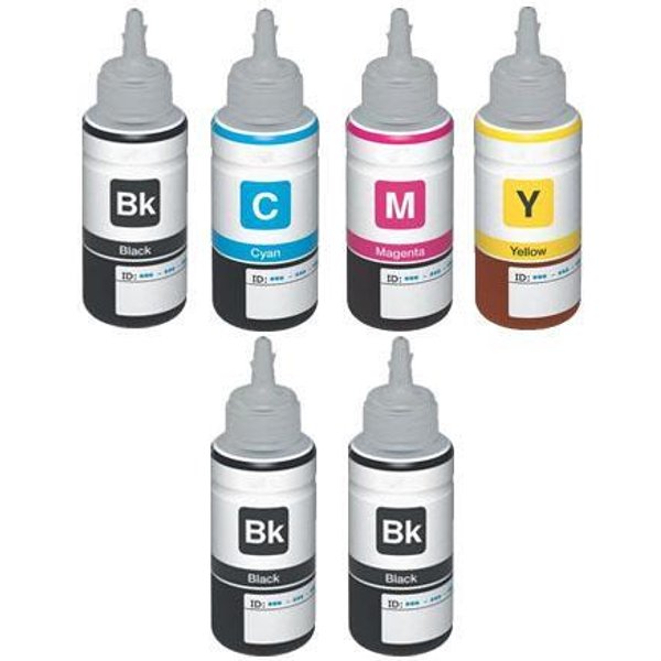 Compatible Epson T6641/T6644 Full Set + 2 EXTRA Black Ink Cartridges (6 Pack) Multipack
