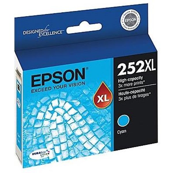 Epson T252XL Cyan Original High Yield Ink Cartridge (T252XL220)