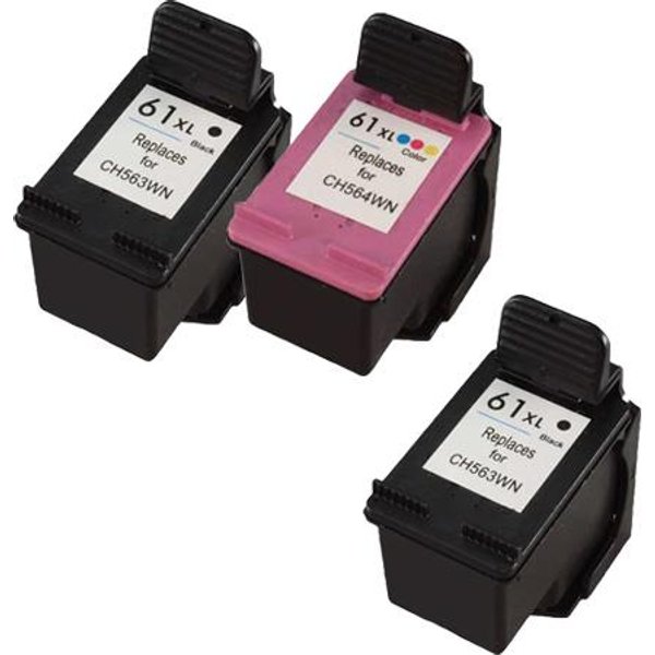Compatible HP 61XL Full set + 1 EXTRA Black Ink Cartridges (3 Pack) Multipack