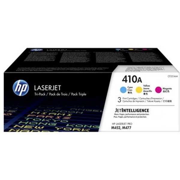 HP 410A (CF251AM) Color Original Standard Capacity Toner Cartridge Multipack - 3 Pack