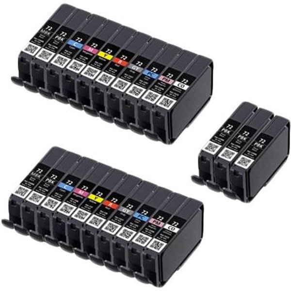 Compatible Canon PGI-72 2 Full Sets + 3 EXTRA Black Inkjet Cartridges (23 Pack) Multipack