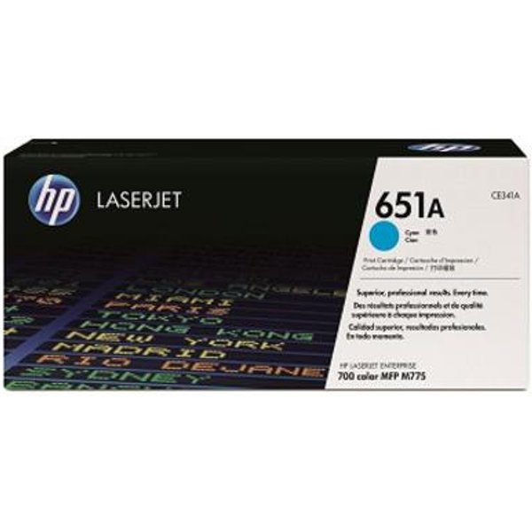 HP 651A Cyan Original Toner Cartridge (CE341A)