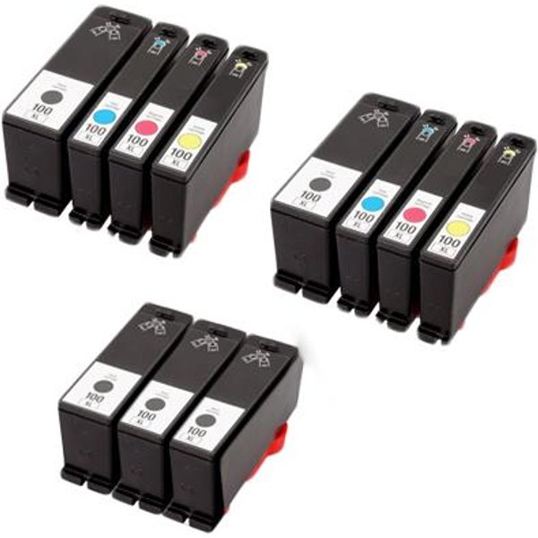 Compatible Lexmark 100XL 2 Full Sets + 3 EXTRA Black Inkjet Cartridges (11 Pack) Multipack