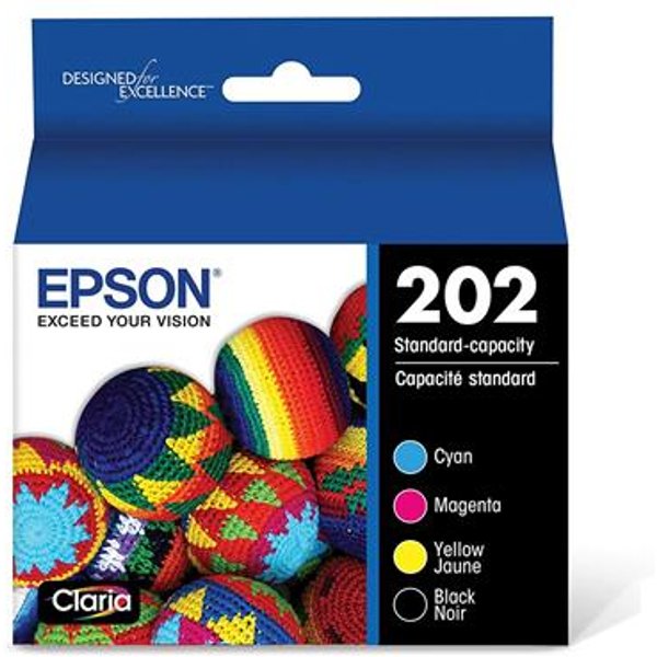 Epson 202 (T202120-BCS) Multipack Original Standard Capacity Ink Cartridges - 4 Pack