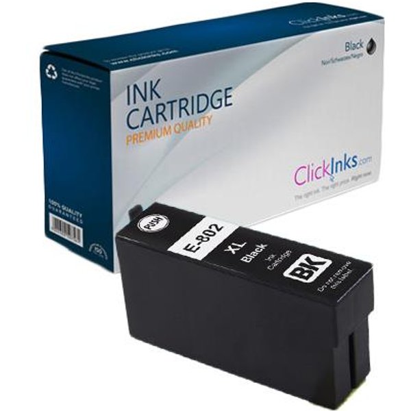 Compatible Epson T802XL Ink Cartridge (Replaces Epson T802XL120) Black
