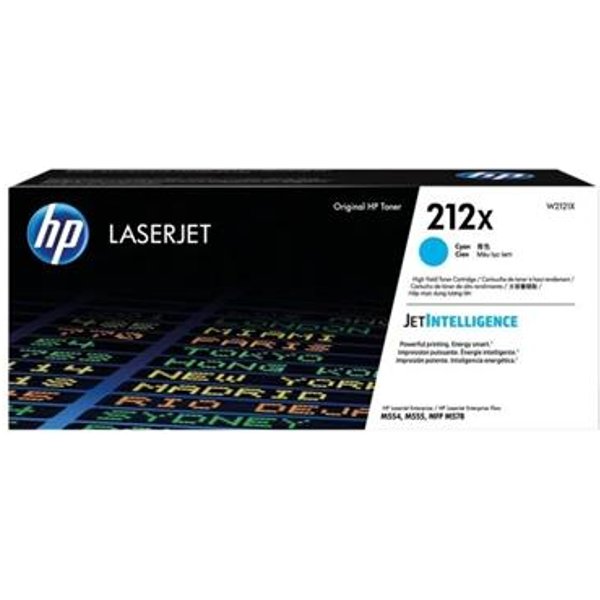 HP 212X (W2121X) Cyan Original High Yield Toner Cartridge