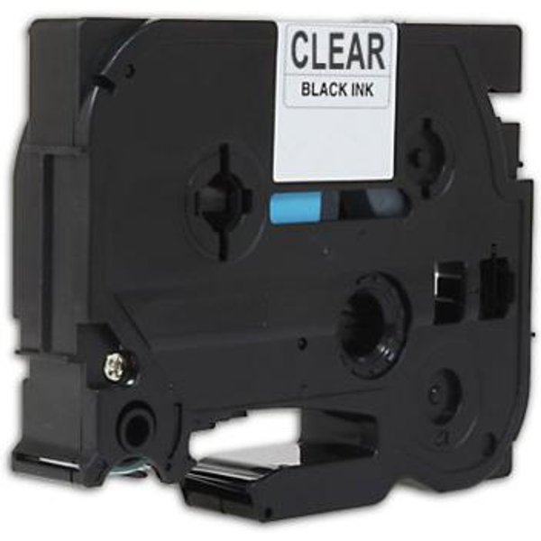 Compatible Brother TZe-141 P-Touch Label Tape - 3/4 in x 26 ft (19mm x 8m) Black on Clear Black