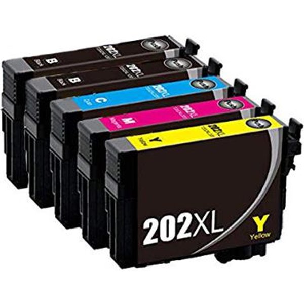 Compatible Epson 202XL Full Set + 1 Extra Black Ink Cartridges (Replaces Epson T202XL-BCS) Multipack