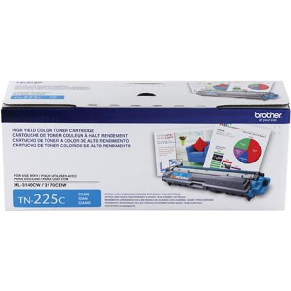 Brother TN225C Cyan Original High Capacity Toner Cartridge